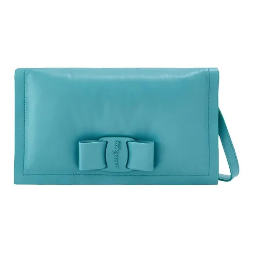 FERRAGAMO Телячья кожа Pillow Bag Сумка через плечо Mini Женская Светло-синяя