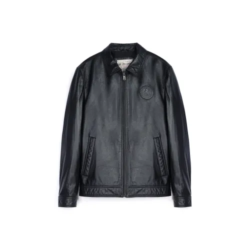 MCS Черные Мужские Кожаные Куртки