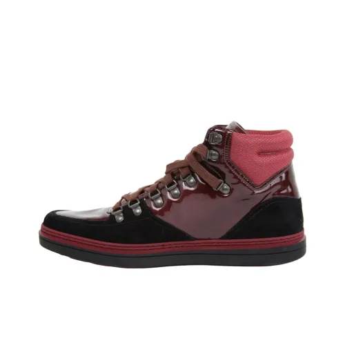 GUCCI Высокие Кроссовки для скейтбординга Мужские Темно-красные