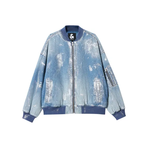 JACK JONES E39 Medium Blue Denim Men's Jackets JACK JONES E39 Средний Синий Деним Мужские Куртки