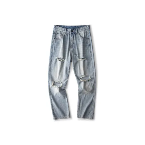 A3G4 Джинсы Унисекс Ностальгический синий