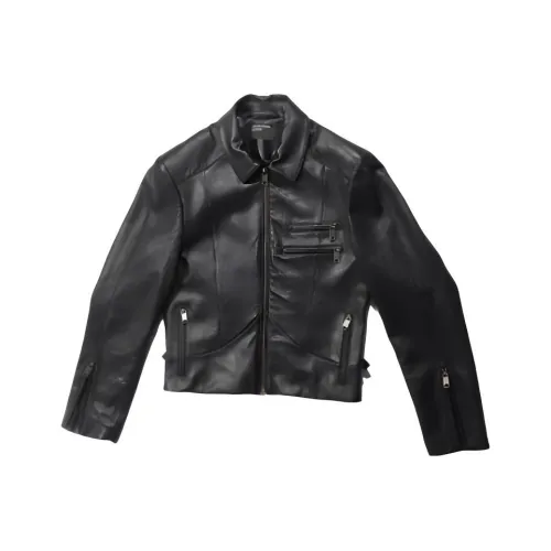 ENFANTS RICHES DEPRIMES SS25 Кожаная куртка мужская черная