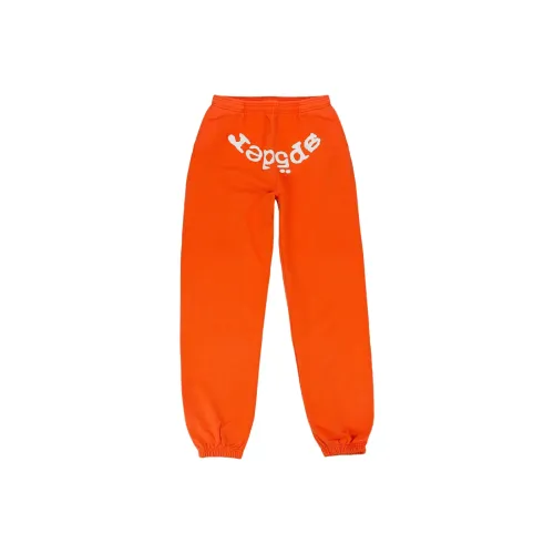 Sp5der Вязаные тренировочные брюки мужские цвет оранжевый