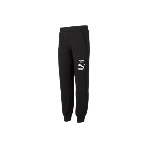 PUMA Вязаные тренировочные брюки мужские черные