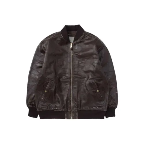 MADNESS Кожа Куртка Унисекс Красный Коричневый