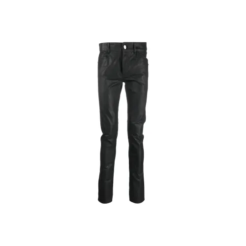 RICK OWENS совместный бренд Черные Мужские Кожаные Штаны