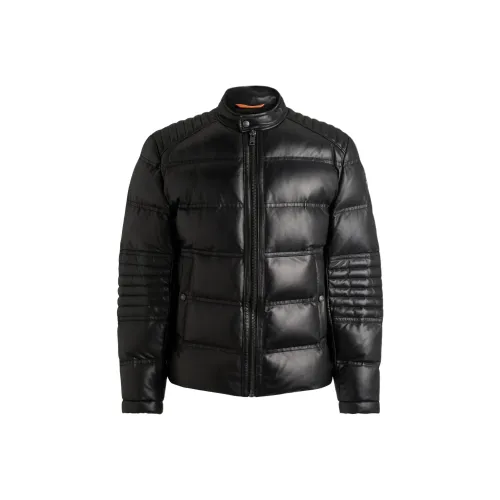 Hugo Boss FW24 Кожа Куртка Мужская Черная