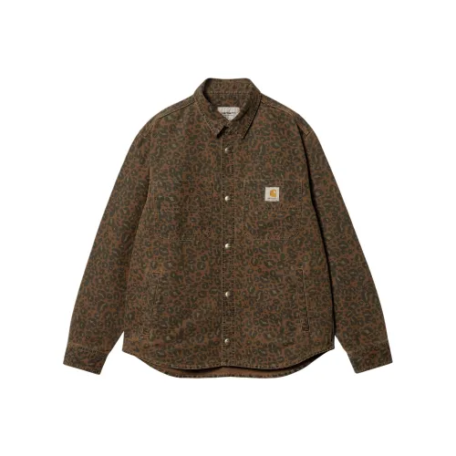 Carhartt WIP FW24 Conro Рубашка Jac Куртка Унисекс Коричневый