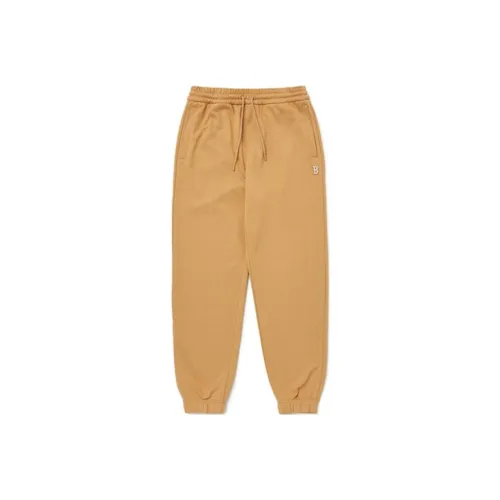 Mlb Base Logo Вязаные Тренировочные Штаны Унисекс Бежевый Желтый