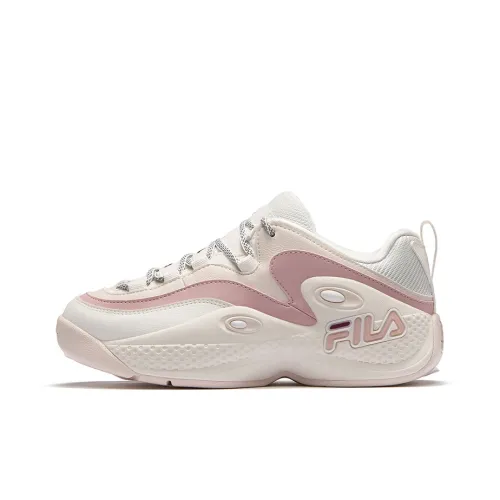 FILA FUSION Амортизация Низкие Баскетбольные Кроссовки Женские Белые Розовые