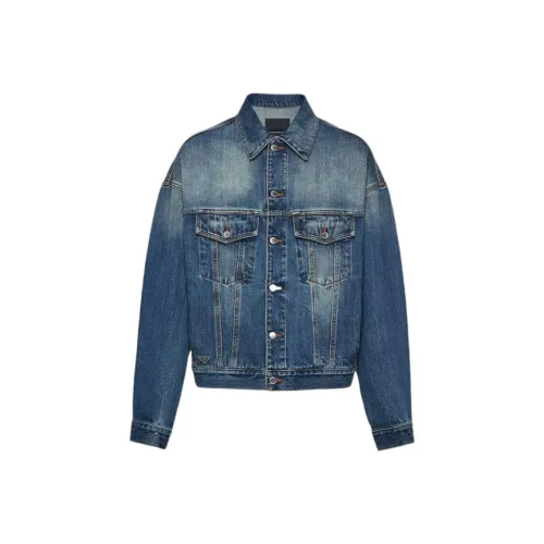 PRADA SS24 Denim Jacket Men's Blue