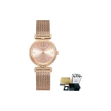 Сетчатая сумка полностью розово-золотая