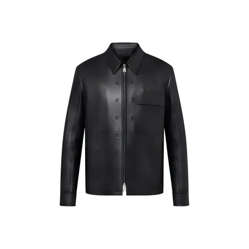 LOUIS VUITTON FW24 Кожа Куртка Мужская Черная