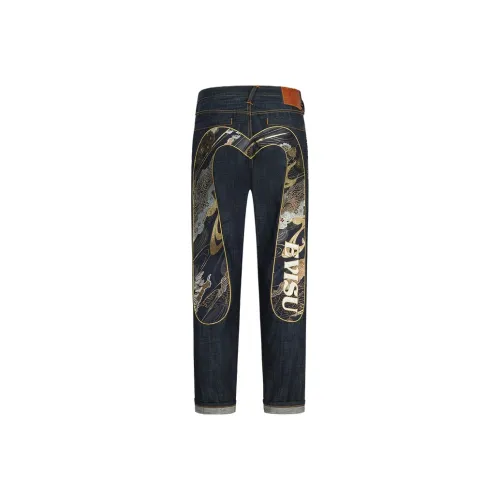 EVISU Джинсовый Синий Мужские Джинсы