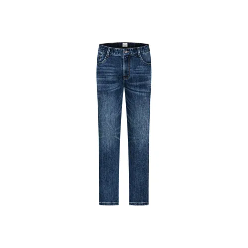 SEPTWOLVES Джинсы Мужские Средне-синие