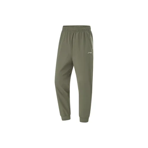 LINING Fitness Series Вязаные спортивные брюки мужские армейский зеленый