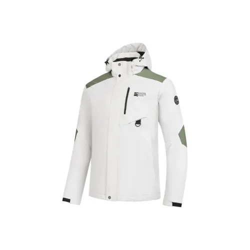 QIAODAN Тренчкот Мужской Дымчатый Белый Сосновый Зеленый