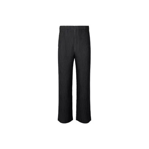 Homme Plissé Issey Miyake Черные Мужские Повседневные Штаны
