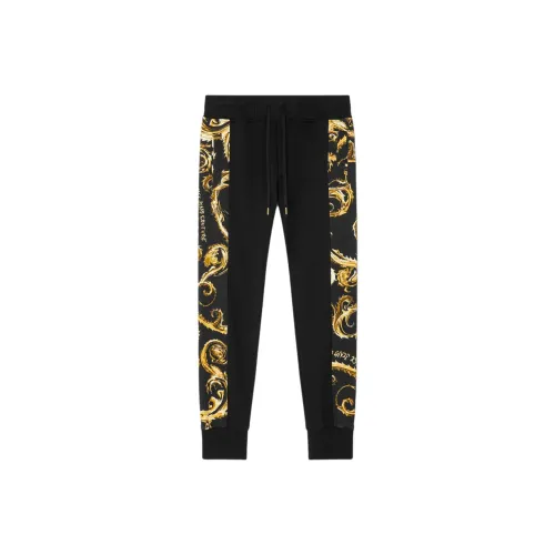 VERSACE JEANS COUTURE SS24 Вязаные спортивные брюки мужские черные