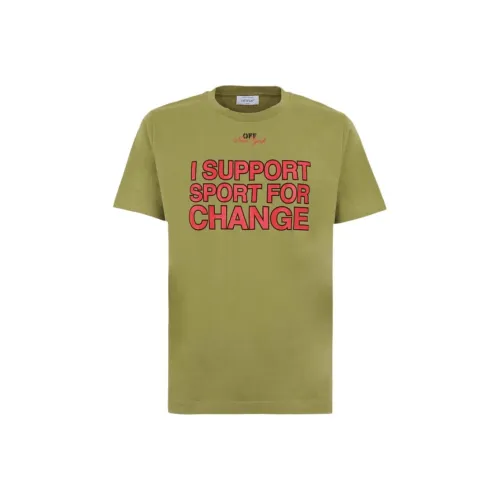Off Бело-зеленая Унисекс Футболка