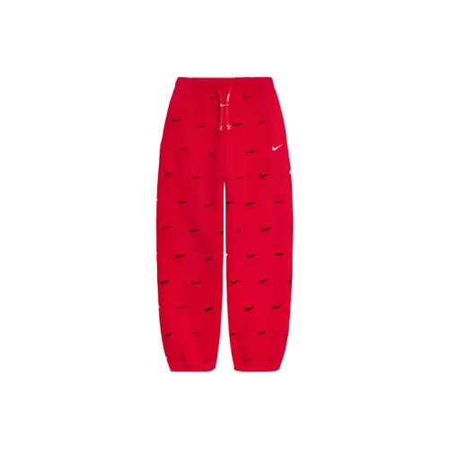 Nike x Jacquemus Swoosh SS24 Вязаные тренировочные штаны Азиатская версия Унисекс Университетский красный