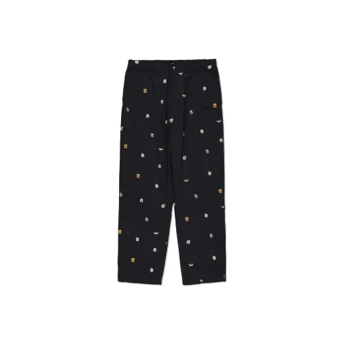 Wind And Sea Черные Унисекс Повседневные Брюки