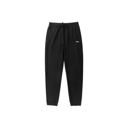 LINING Badminton Series Вязаные Тренировочные Штаны Унисекс Черные