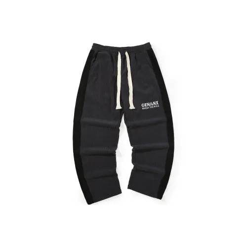 GENANX Повседневные брюки Унисекс Темно-серый