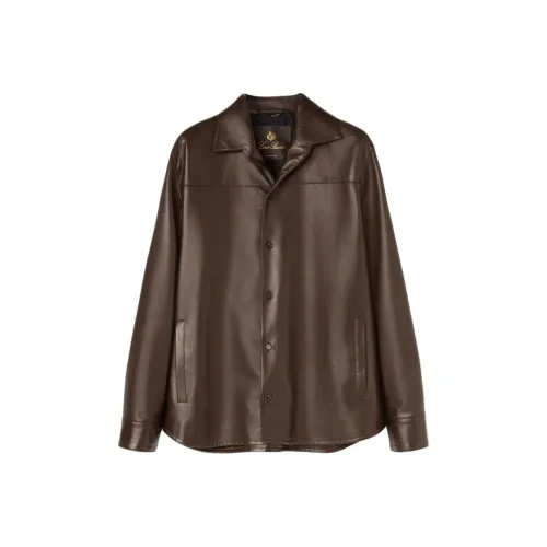 Loro Piana FW24 Кожа Куртка Мужская Хаки