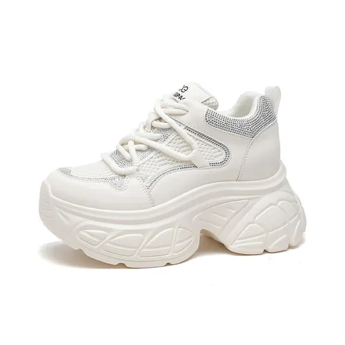 SENJIALUO Низкие кеды с толстой подошвой Женские