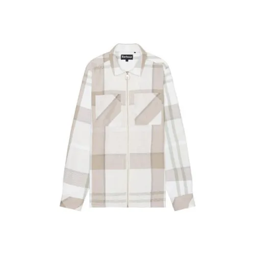 BARBOUR Рубашка Позиционирование стиля Куртки Пальто Мужской Белый