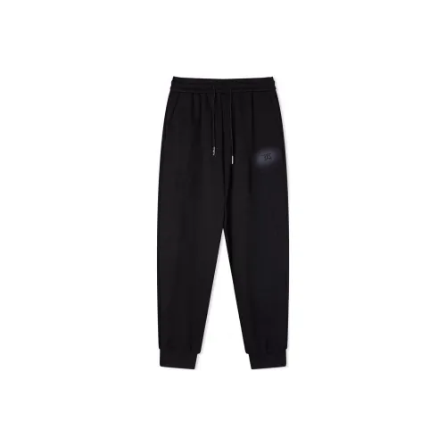 Cabbeen Вязаные Спортивные Штаны Мужские Угольный Черный 01