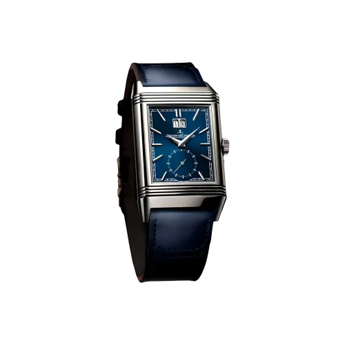 Jaeger LeCoultre Механизм с ручным заводом Мужские часы Flip Collection REVERSO 49,4мм*29,2мм*11,14мм Синий