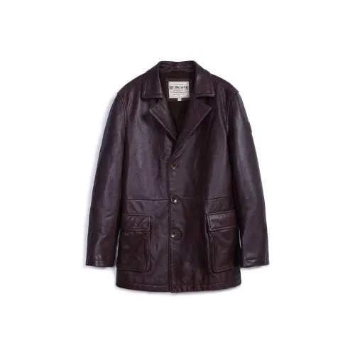 MCS Leather Jacket Men's Dark Coffee