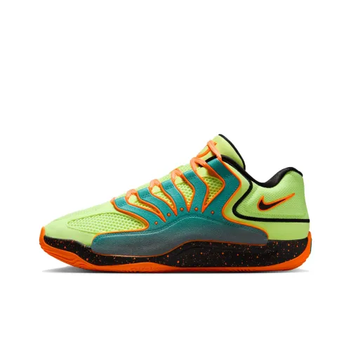 Nike KD 18 Баскетбольные кроссовки Low Топ Зеленый Оранжевый Унисекс