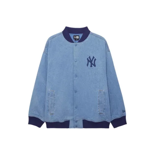 New Era FW24 Хлопковый пуховик Унисекс Джинсовый синий