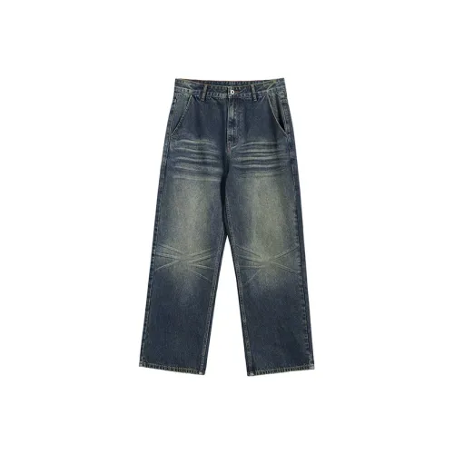 GTRG Бирюзовый Синий Унисекс Джинсы