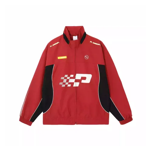 PUMA Ткани вязаные Куртки Пальто Унисекс Красный