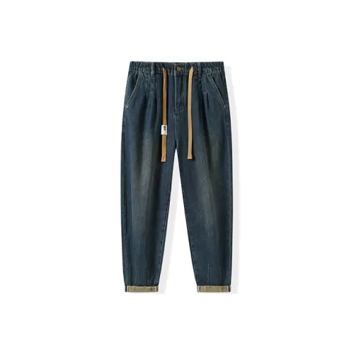 HALEBOSS Blue Men's Jeans HALEBOSS Синий Мужской Джинсы