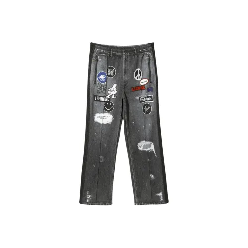 Needles x MIDNIGHT STUDIOS совместные SS24 Джинсы Унисекс Черный