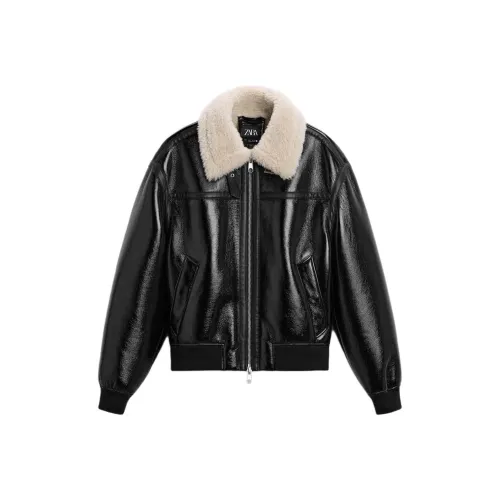 ZARA Черные Мужские Кожаные Куртки