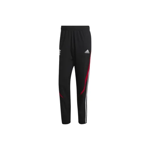 Adidas CR Flamengo TEAMGEIST Ткани вязаные Tracksuit Bottoms Вязаные Тренировочные брюки Мужской Черный