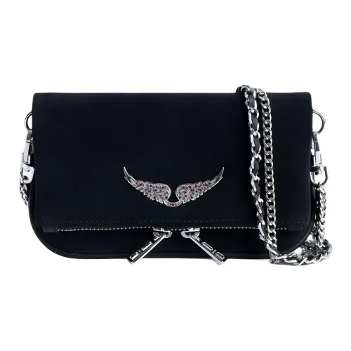 Zadig Voltaire Коровья кожа Одно плечо Через плечо Клатч Маленький Женский Черный