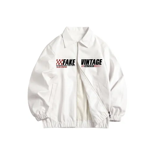 FAKE VINTAGE Кожаная куртка унисекс