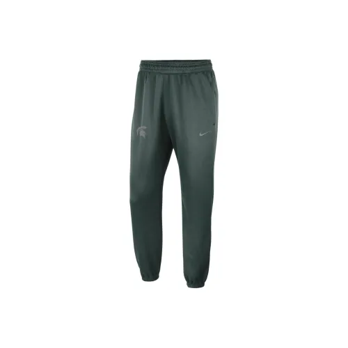 Nike College Dri FIT Spotlight Michigan State Вязаные тренировочные брюки Мужские Профессиональные Зеленые