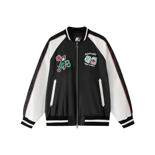 STARTER x YOUQIANHUA LIANMINGKUAN Бейсбольная куртка Унисекс Черный