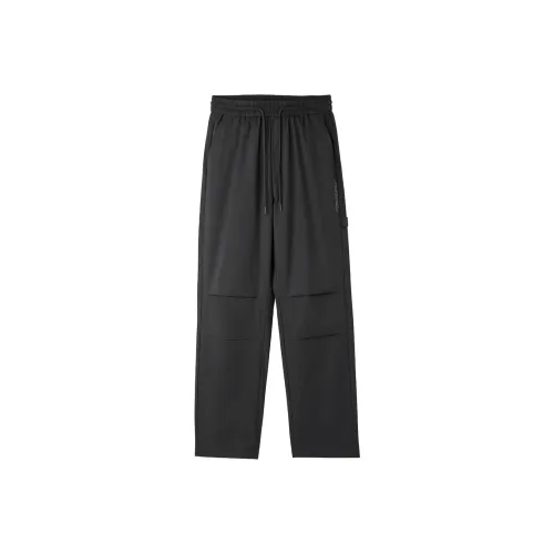 HLA Lace Up Elastic Waist Print Patchwork Fashion Trend Casual Pants Men's