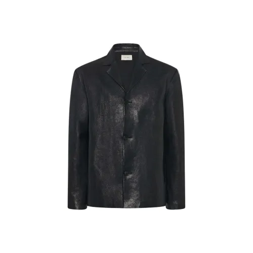 THE ROW SS24 Кожа Куртка Мужская Черная