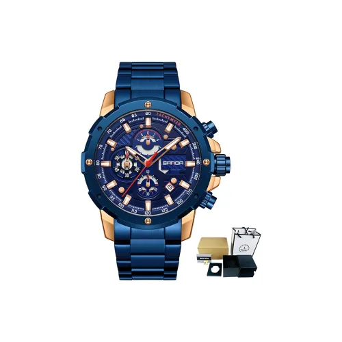 Sanda Кварцевый механизм Часы Мужские Синий циферблат