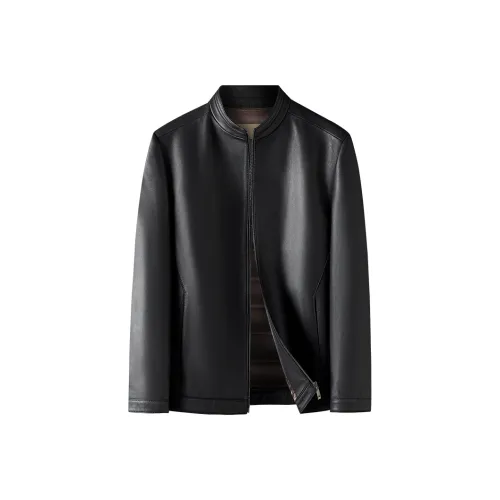 PIERRE CARDIN Кожа Куртка Мужская Черная